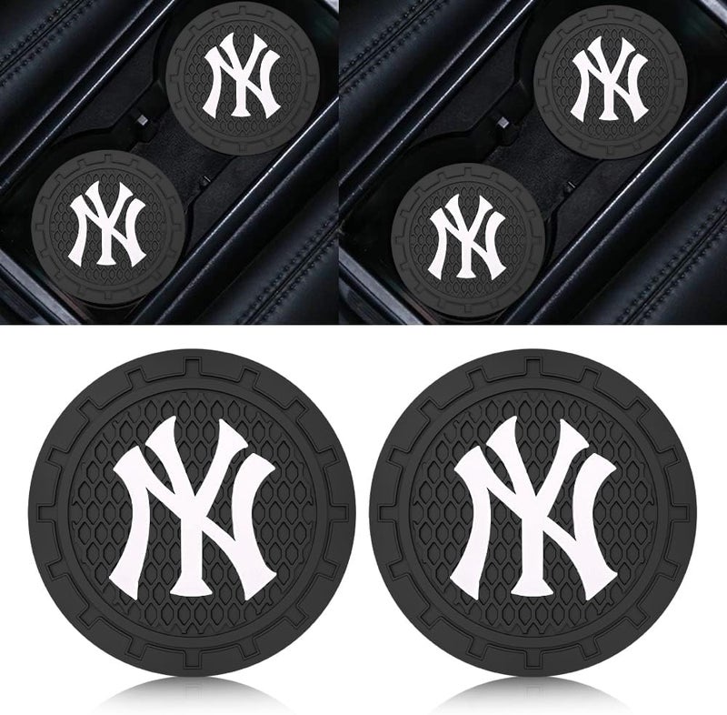 EMIJOY Yankees Car Cup Holder Coasters for Baseball Fans,NY Yankees Car Coasters for Vehicle Drink Holder,Baseball Stuffs New York Yankees Car Cup Holder Insert,Souvenir/Gifts for Baseball Fans,Car Cup Mat - Image 4